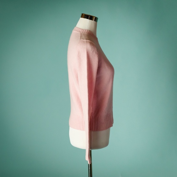 J Crew S Pink Cashmere Boyfriend Crew Sweater - Picture 3 of 5